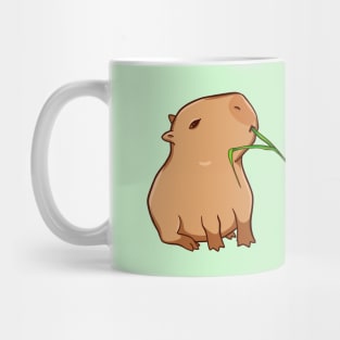 Capybara with a leaf Mug